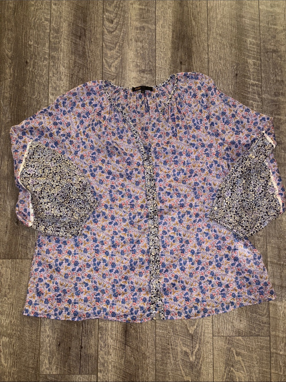 Maje Cisco Floral Print Cotton Top - Picture 5 of 9